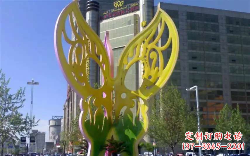 长沙广场不锈钢雕刻蝴蝶雕塑