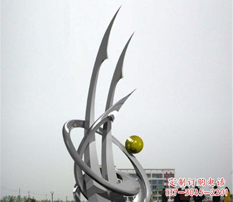 长沙广场不锈钢帆船抽象雕塑