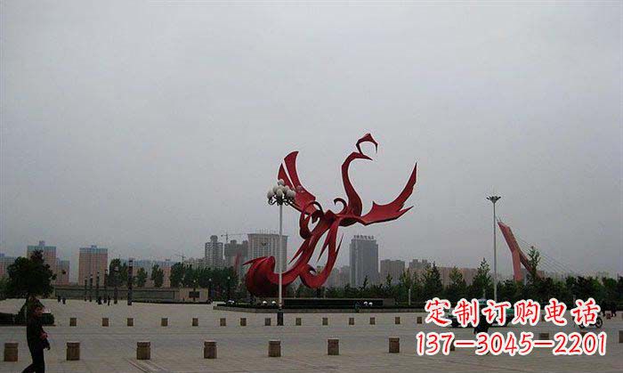 长沙广场不锈钢凤凰展翅雕塑