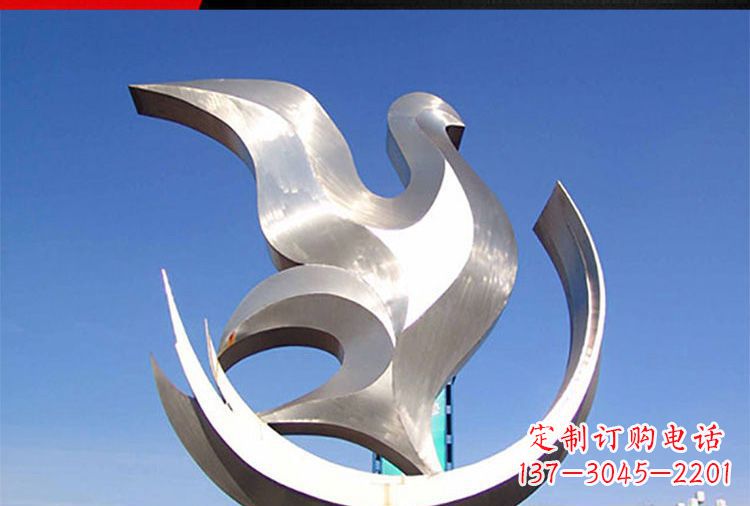 长沙广场不锈钢鸽子摆件雕塑