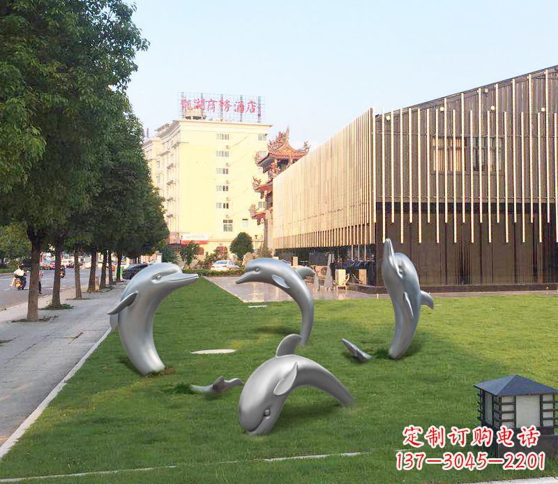 长沙艺术雕塑“海豚”摆件