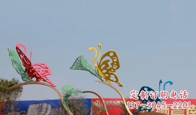 长沙中领雕塑|不锈钢定制蝴蝶雕塑
