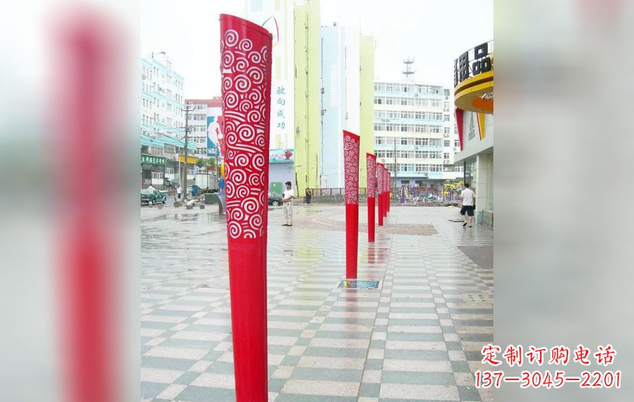 长沙广场不锈钢火炬雕塑