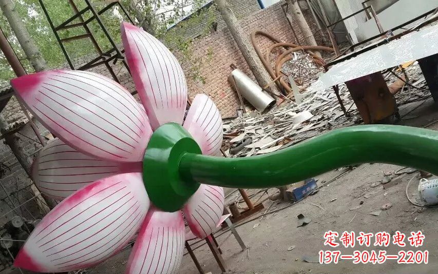 长沙广场不锈钢莲花雕塑 (2)