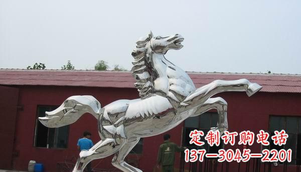 长沙广场不锈钢马动物雕塑