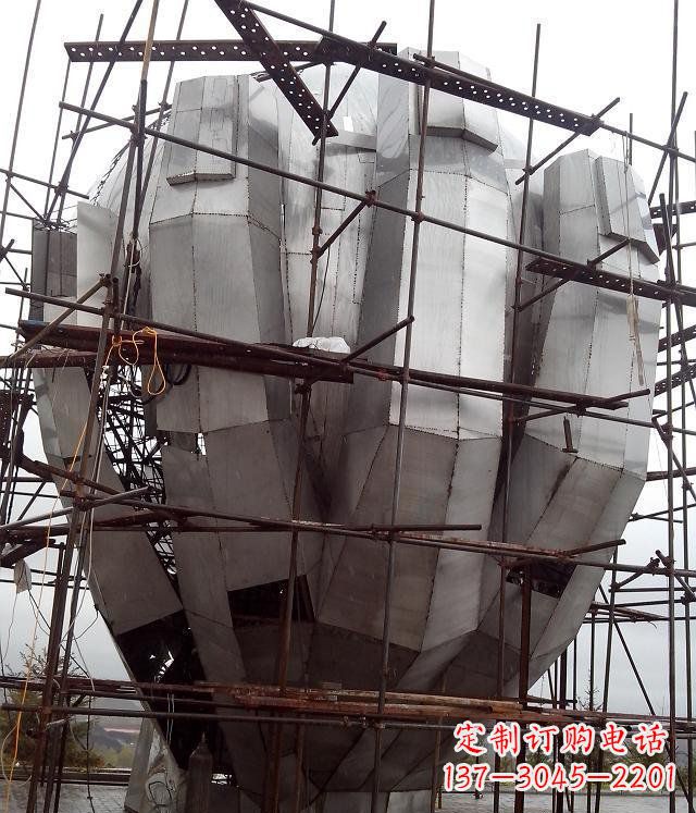 长沙广场不锈钢蟠桃大型景观雕塑