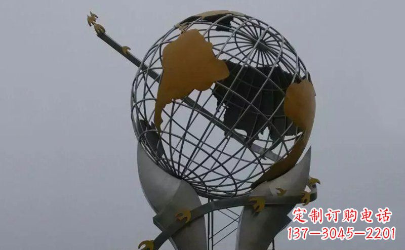 长沙广场不锈钢手托地球雕塑