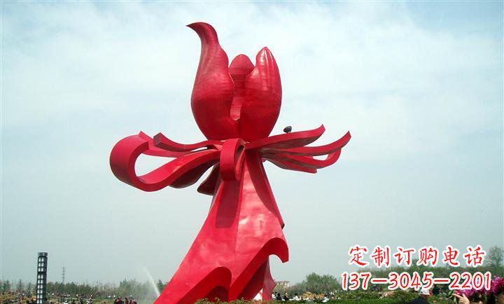 长沙广场不锈钢紫荆花雕塑