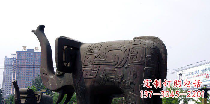 长沙中领雕塑|大象铜雕塑