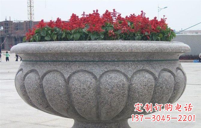 长沙广场大理石花盆雕塑