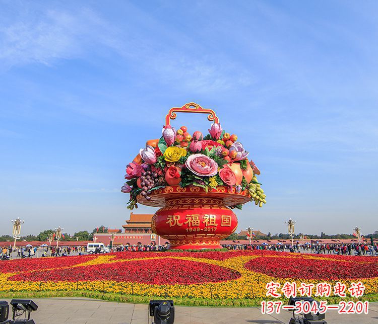长沙大型不锈钢花篮雕塑，艺术缔造美好景观
