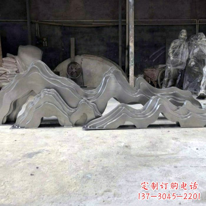 长沙广场户外不锈钢假山雕塑