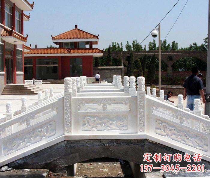 长沙广场景观汉白玉石雕栏板
