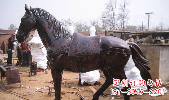长沙广场骏马小马动物铜雕