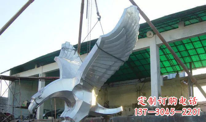 长沙高端大气老鹰不锈钢雕塑
