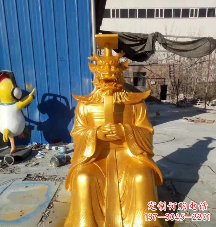 长沙中领雕塑：精美龙王铜雕