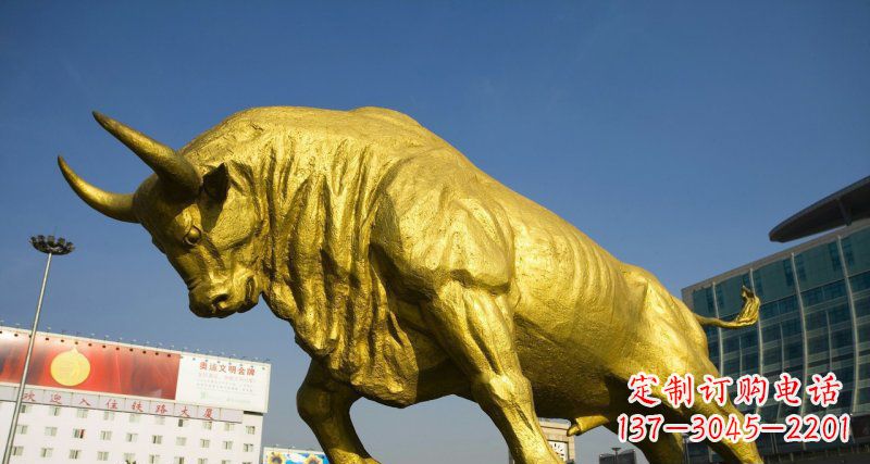长沙广场牛动物铜雕