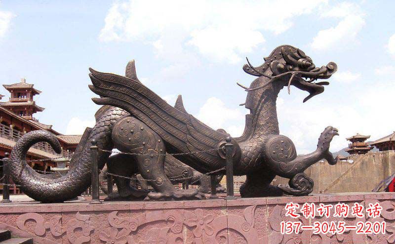 长沙舞动古典风采的貔貅铜雕