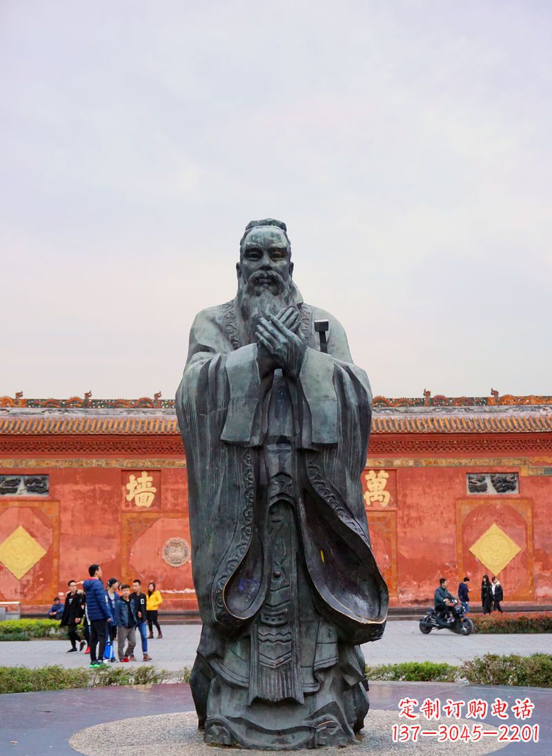 长沙传承智慧，典藏精美青铜孔子雕塑