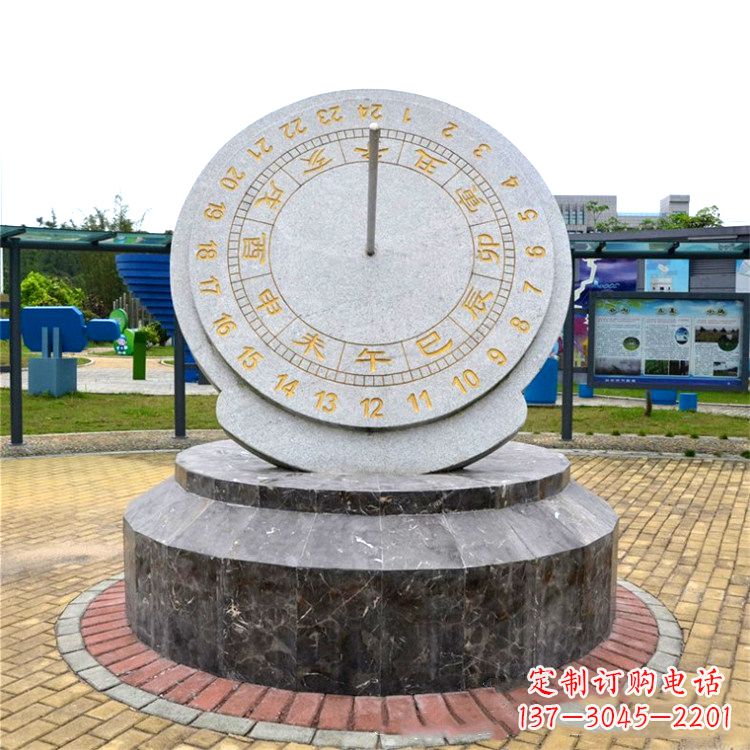 长沙与众不同的精美日晷石雕塑