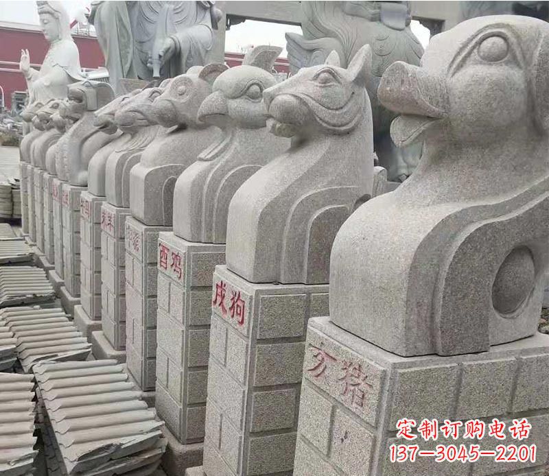 长沙广场十二生肖景观石雕