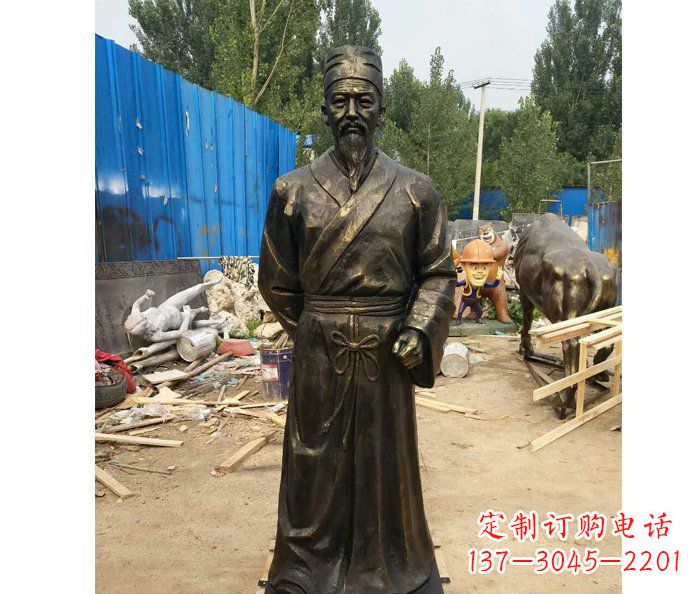 长沙领雕塑定制广场铜雕刘备人物雕塑