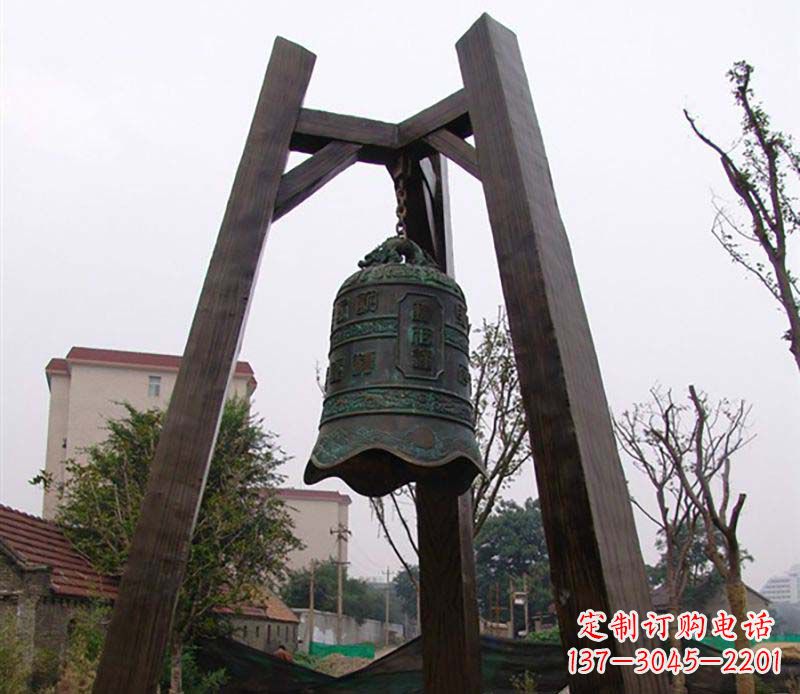 长沙广场铜钟雕塑 (2)