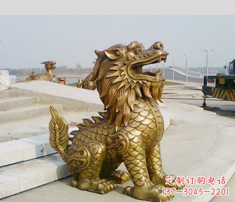 长沙广场铸铜狮子雕塑