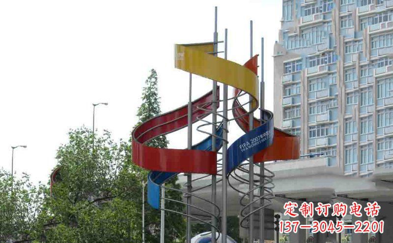长沙广场足球不锈钢雕塑 (2)