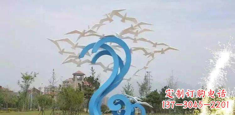 长沙精美海鸥雕塑,传递美好海洋情怀