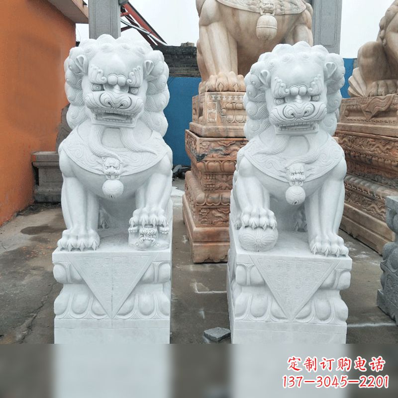 长沙汉白玉北京小狮子