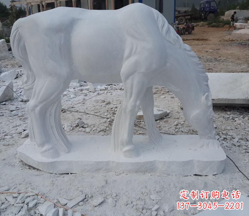 长沙汉白玉动物马