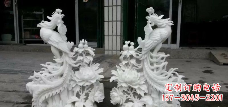 长沙汉白玉凤凰雕塑