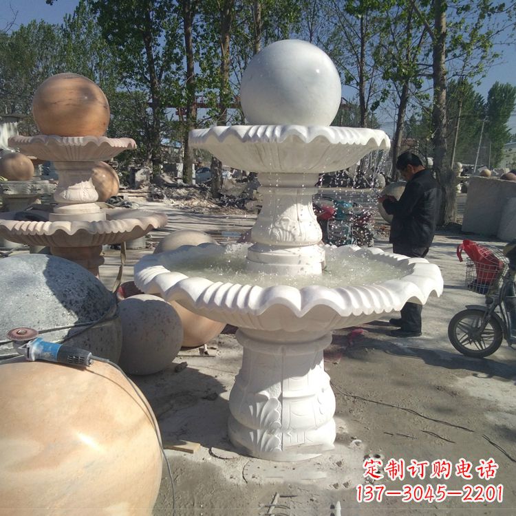长沙汉白玉风水球