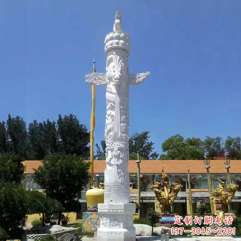长沙汉白玉华表柱
