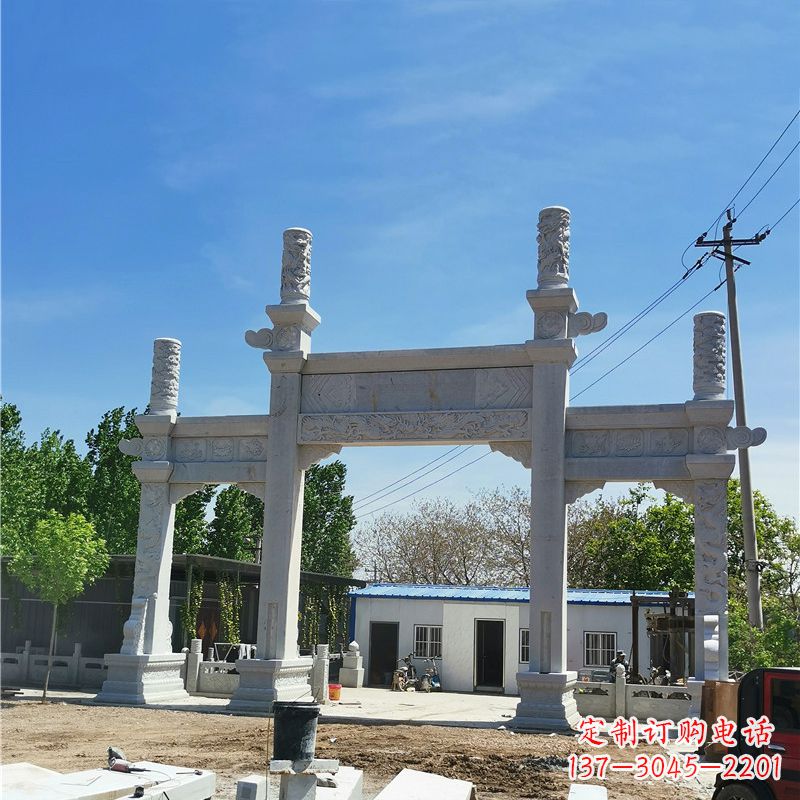 长沙汉白玉景区石牌坊