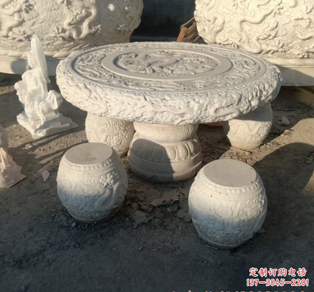 长沙中领雕塑推出的汉白玉魔力龙雕塑，以汉白玉…
