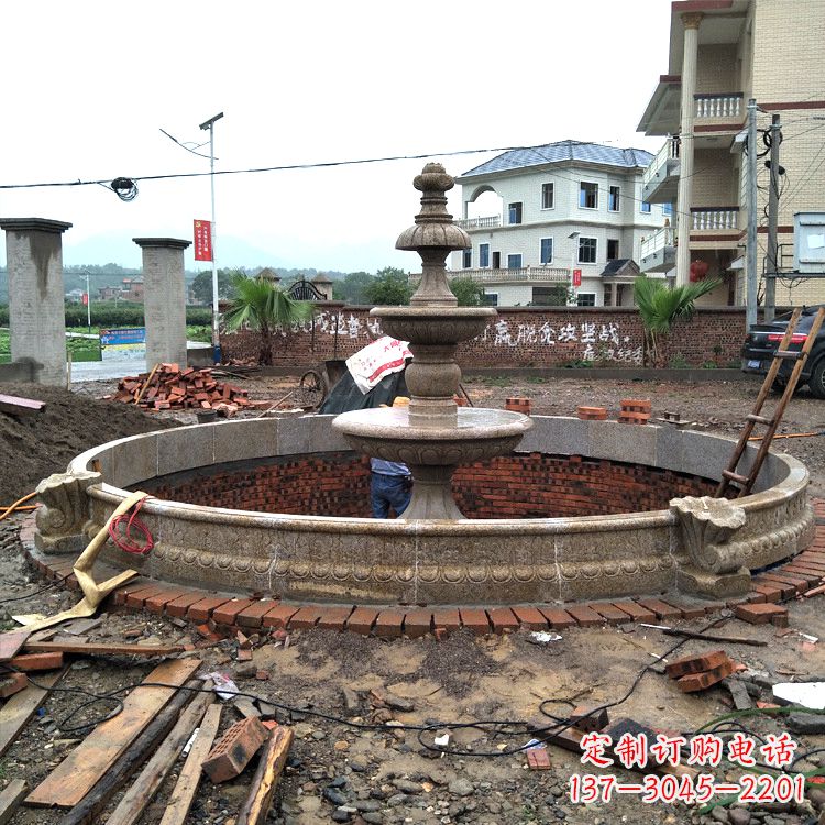 长沙汉白玉喷泉石雕