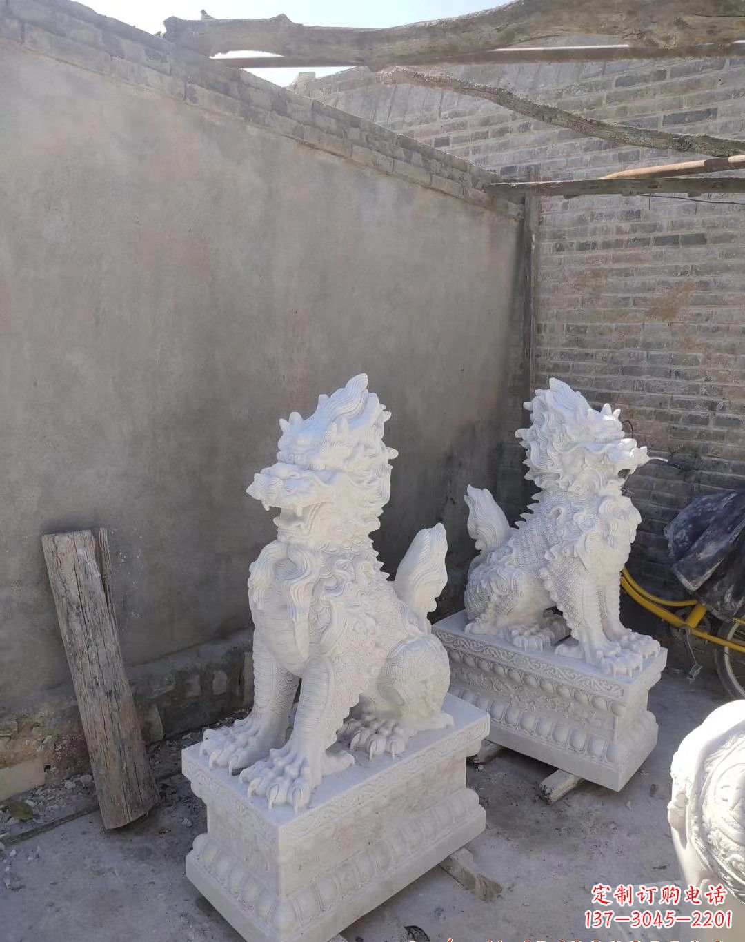 长沙汉白玉麒麟雕塑