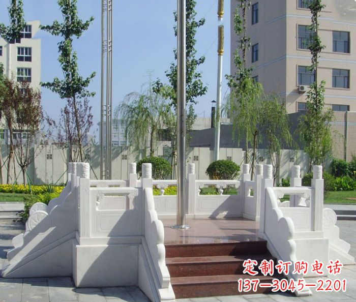 长沙汉白玉升旗台校园石雕