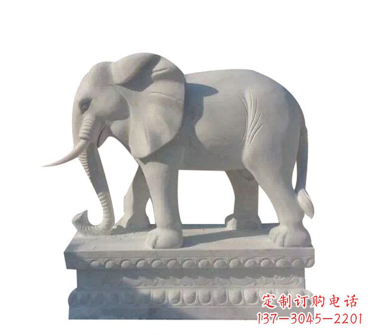 长沙汉白玉镇宅大象石雕