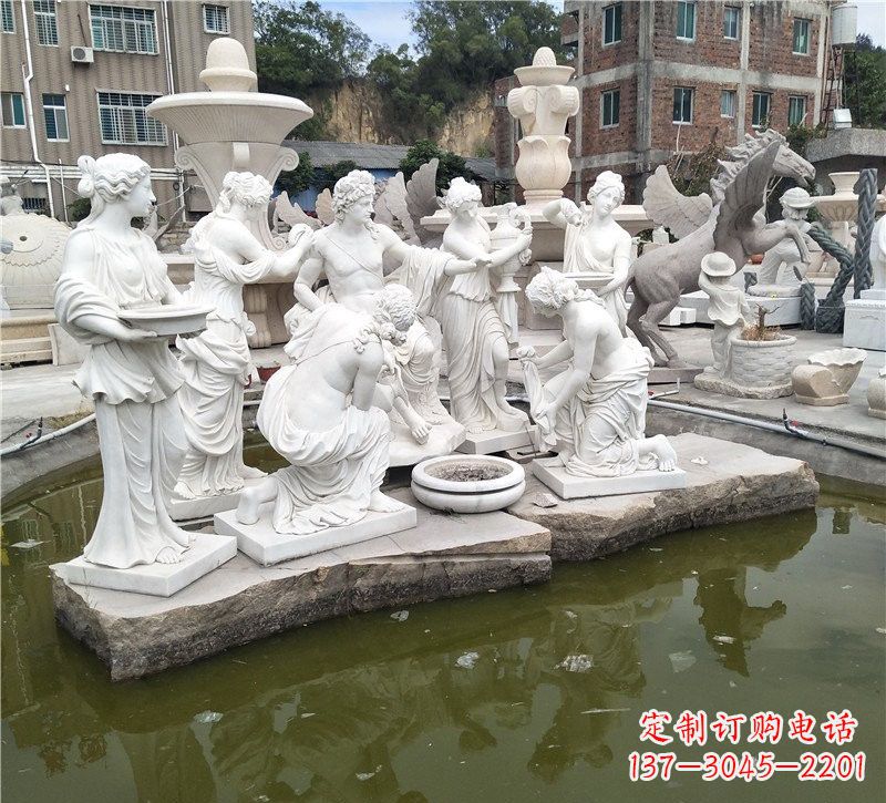 长沙精美绝伦，众宁芙侍奉阿波罗雕塑