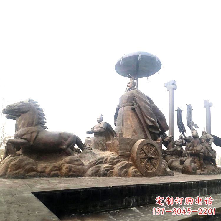 长沙中国历史传奇汉武帝铜雕塑