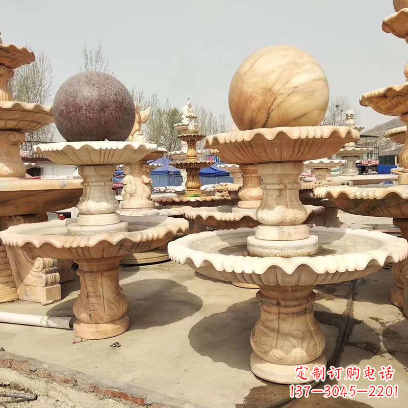 长沙河北石雕风水球喷泉