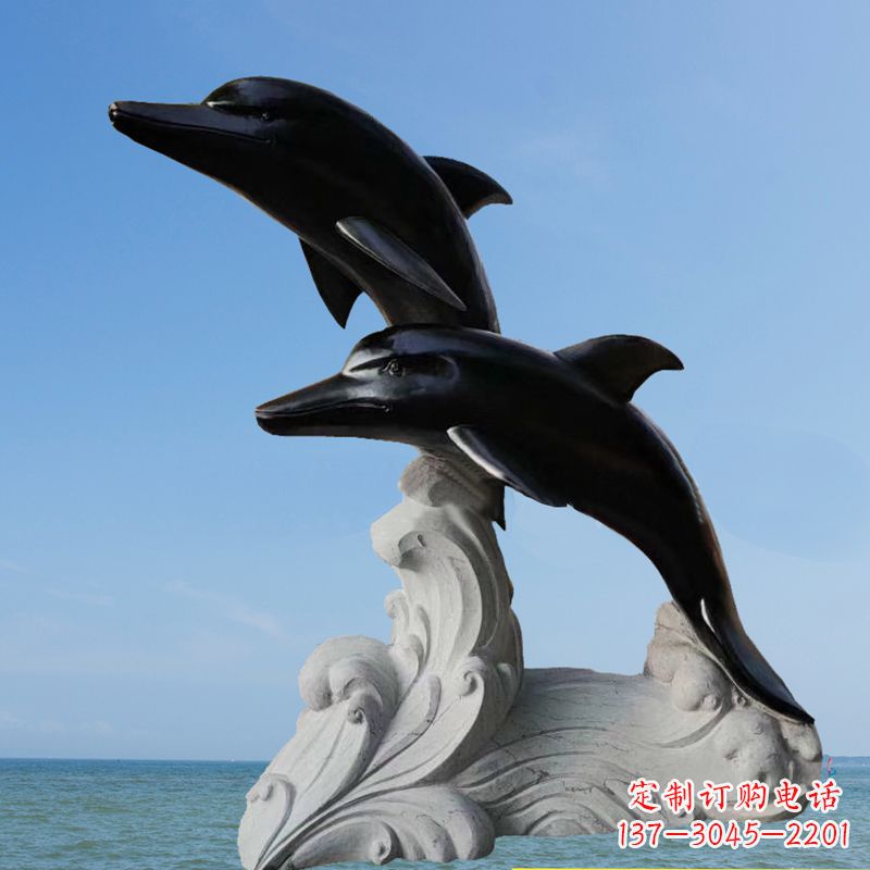 长沙黑曜石海豚石雕，让您的家园更加精美