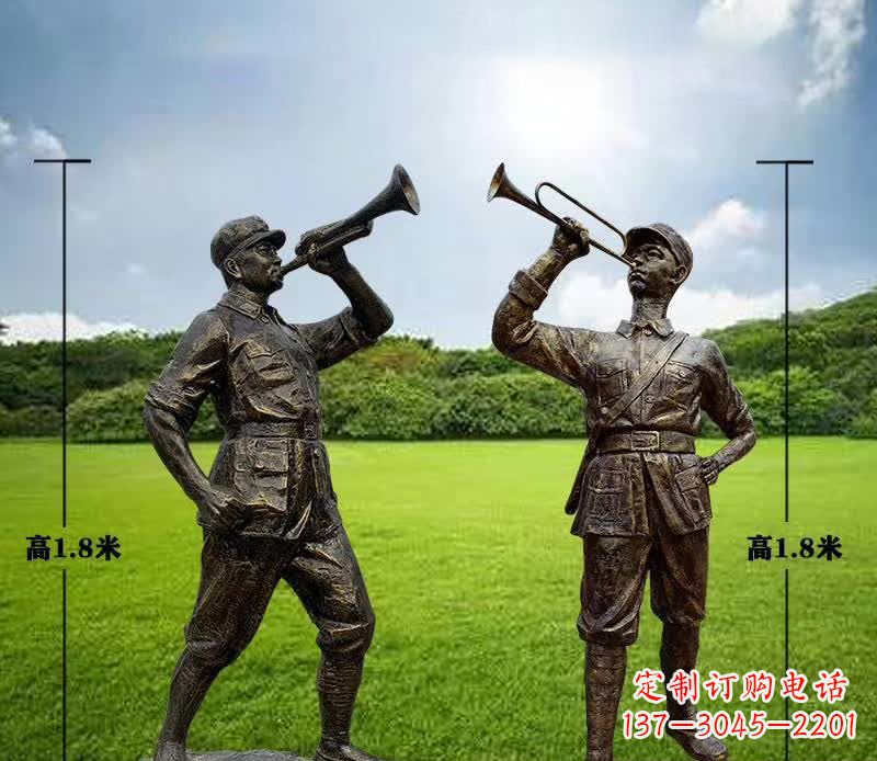 长沙红色文化经典——红军铜雕