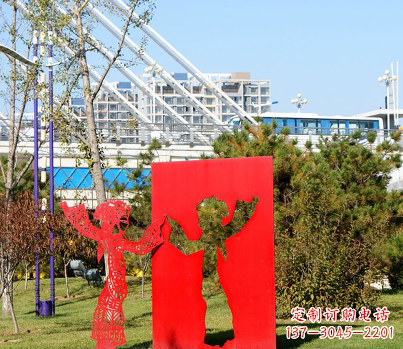 长沙全新设计：不锈钢皮影戏雕塑