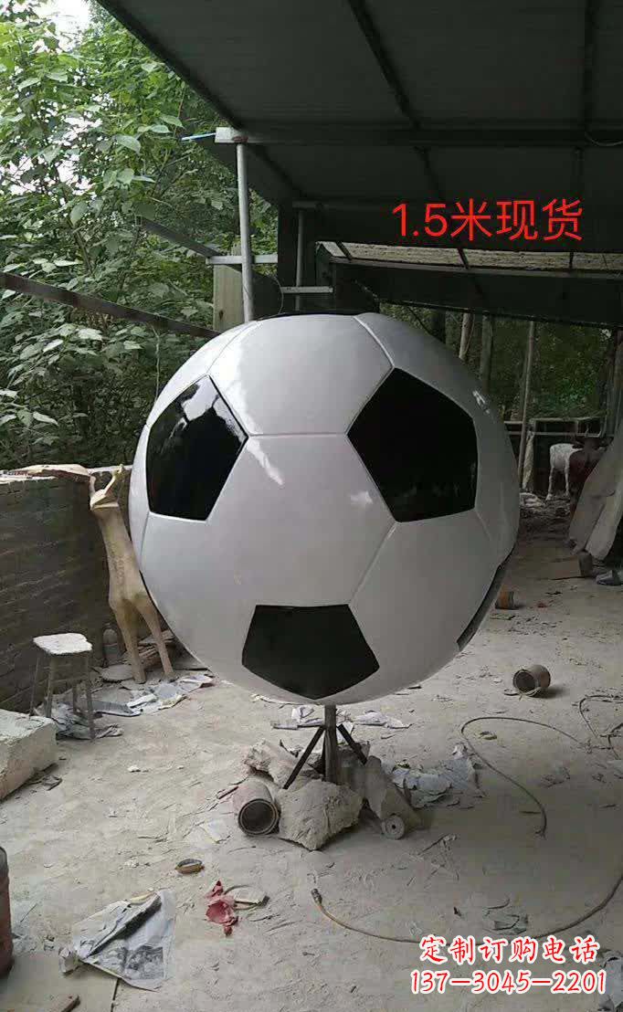 长沙户外不锈钢足球雕塑