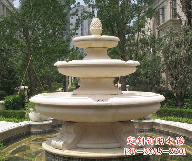 长沙户外多层喷泉石雕 (3)