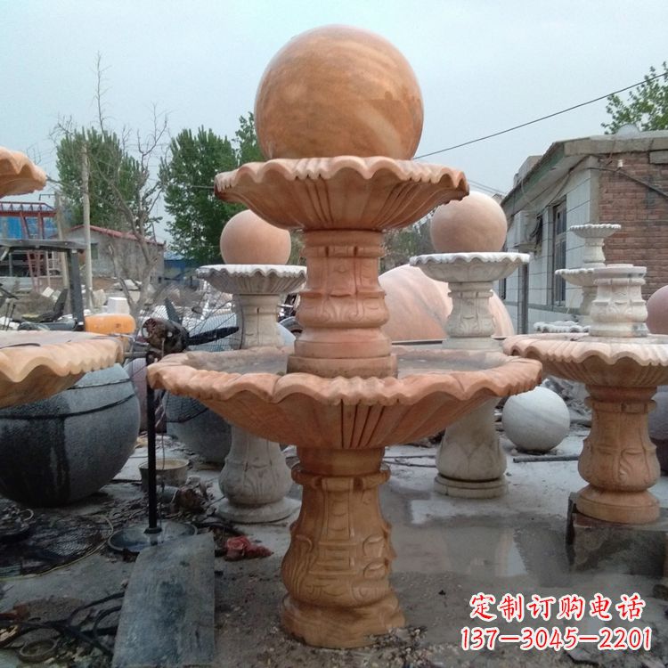 长沙中领雕塑,精致风水球雕塑让你的院落更加精致